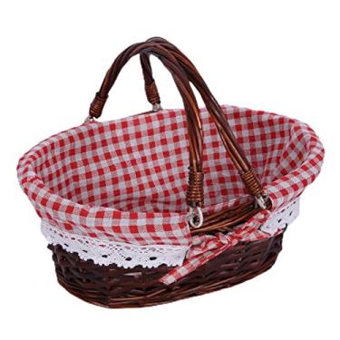 Imagem de GOWENIC Cesta Tecida de Rattan, Durável, Alça Dupla, Cesta Portátil para Atividades de Praia, Piquenique, Palha de Vime, Tecelagem (GOWENICci2u1bag9o-211103AH01-8)