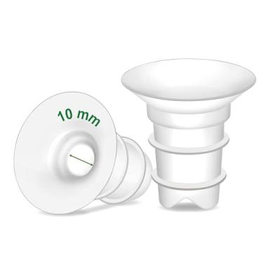 Imagem de Inserções de flange Maymom de 10 mm (longo Plus) compatíveis com flanges Freemie de 25 mm; compatível com flange Medela PersonalFit de 24 mm, flange Spectra 24 mm, Momcozy S9 Pro/S12 Pro, pacote com 2