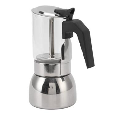 Imagem de Phefop Pote Moka Clássico, Cafeteira de Aço Inoxidável e Vidro para Casa e café, café Italiano Rico Com Opções Versáteis de Aquecimento (#11)