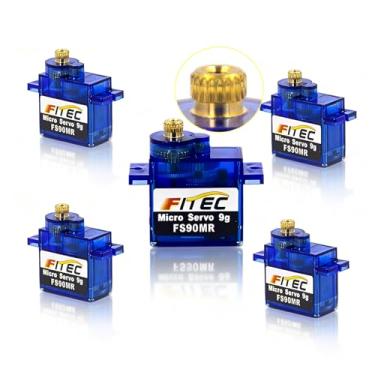 Imagem de FEETECH FS90MR 360 Degree Micro Servo 9g，Metal Gear Continuous Rotation Servo Motor for Arduino RC Helicopter Airplane Car Robot Controls