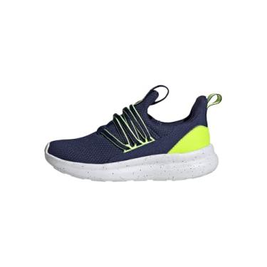 Imagem de Adidas Tênis infantil unissex Lite Racer Adapt 7.0, Azul escuro/limão lúcido/geleca solar, 11.5 Little Kid