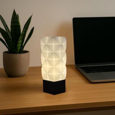 Imagem de Luminaria Mesa Abajur Led Portátil NUVEM Luxo Luz de Cabiceira Abajure