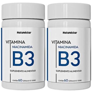 Imagem de Kit 2 Potes Vitamina B3 Niacinamida 120 Capsulas Natunéctar Complexo B