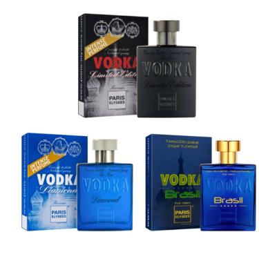 Imagem de Kit 3 Vodka Limited Edition-Vodka Diamond-Vodka Brasil Azul Para Homem