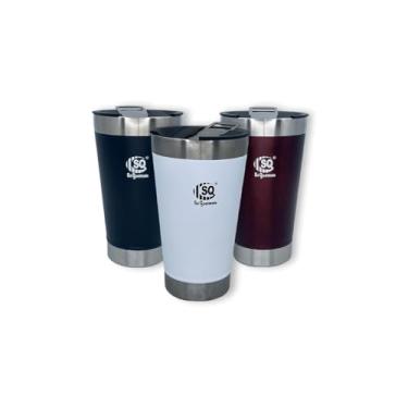 Imagem de Copo Térmico para Cerveja com Abridor, 500ml, Aço Inoxidável, Parede Dupla com Isolamento a Vácuo, 20x14cm