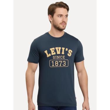Imagem de Camiseta Levis Masculina Original Since 1873 Azul Marinho-Masculino