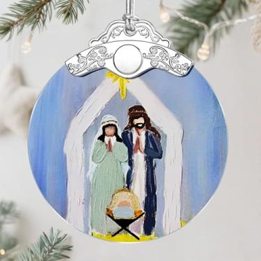 Imagem de Ornamento de presépio | Presépio | Enfeite de Natal | Decoração de Natal | Decoração de Natal | Presentes Religiosos | Presentes Cristãos | Troca de Presente | Ideia de Presente - Padrão D