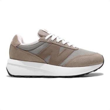Imagem de Tênis New Balance 370v1 Unissex, 40, Marrom, Cinza