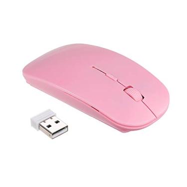 Imagem de Mouse Óptico Sem Fio 2 4G Portátil Ultra-fino Silencioso com 4 Teclas 1600DPI para Computador Desktop e Laptop