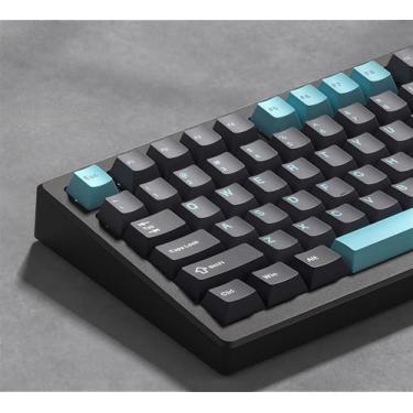 Imagem de dagaladoo Teclas Personalizadas PBT com Perfil XVX, Double Shot, 189 Teclas, USB, Mecânico, Cinza/azul-escuro, QWERTY, Cherry Gateron MX, Teclado Mecânico 60% 65% 70% 100%