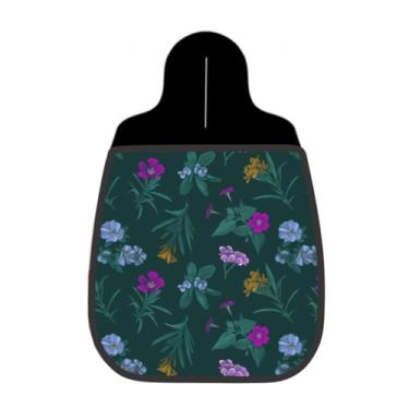 Imagem de Lixeira De Carro Organizador Lixinhocar Flores Coloridas Fundo Verde Escuro