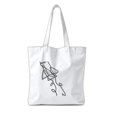 Imagem de Kit 10 Sacola Ecologica s Charmosas e Reutilizáveis 38x41.5cm com Estampa Foguete