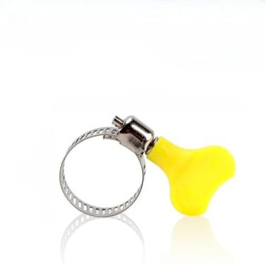 Imagem de Braçadeira de mangueira de 3 peças para tubos de plástico - Serve para várias conexões de mangueira (amarelo (1,6-2,5 cm) pacote com 3)