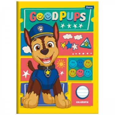 Imagem de Caderno Brochura Capa Dura Caligrafia Patrulha Canina 40 Folhas Foroni Estampa 2