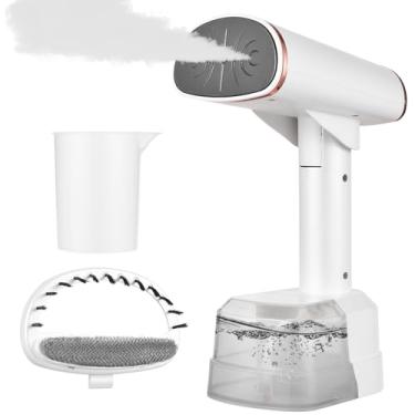 Imagem de Vaporizador de Roupas Portátil 1500 Watts 20s Aquecimento Rápido Rugas 24g min Vapor 2 Modos Tanque Água 400ml Plegável