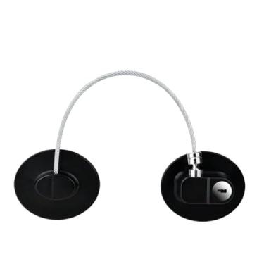 Imagem de Fechaduras de porta de janela de aço inoxidável, fechaduras de corrente de porta de janela, kits de fácil instalação, ferragens domésticas para janelas, portas, geladeiras, armários, cercas, portas