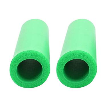 Imagem de Cryfokt Punhos de Guiador de Bicicleta à Prova de Choque de Silicone para Ciclismo de Longa Distância, 1 par de Punho de Bicicleta Antiderrapante Com Plugues de Extremidade para e Scooter (Verde)