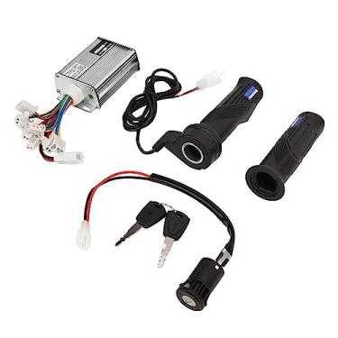 Imagem de KIMISS Conjunto de Controlador de Motor Escovado 36V 1000W Com Punho do Acelerador para Conversão de Bicicleta Elétrica e Scooter - Inclui Trava e Alça de Energia Elétrica