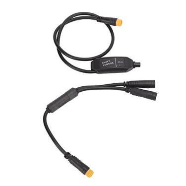 Imagem de KIMISS Cabo Conector do Sensor de Mudança de Marcha de Bicicleta Com Divisor de Freio 1T2 para Motor de Montagem Média - Melhora o Desempenho e Evita Danos às Engrenagens