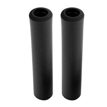 Imagem de Cryfokt Punhos de Guiador de Bicicleta à Prova de Choque de Silicone para Ciclismo de Longa Distância, 1 par de Punho de Bicicleta Antiderrapante Com Plugues de Extremidade para e Scooter (Preto)