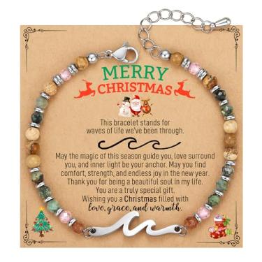 Imagem de TONY & SANDY Presentes para amigas para mulheres, meias de Natal para mulheres, presentes de irmã de irmã, pulseira de onda de amizade para amigas, presentes de aniversário para mulheres, presentes
