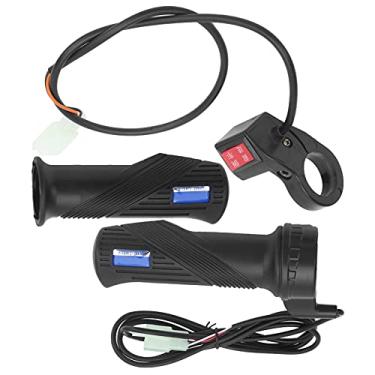 Imagem de KIMISS Punho de Bicicleta Elétrica Com Interruptor de Marcha para Frente e ré para Bicicletas Elétricas, Scooters e Triciclos - Punhos de Borracha Confortáveis, Acessório de Controlador