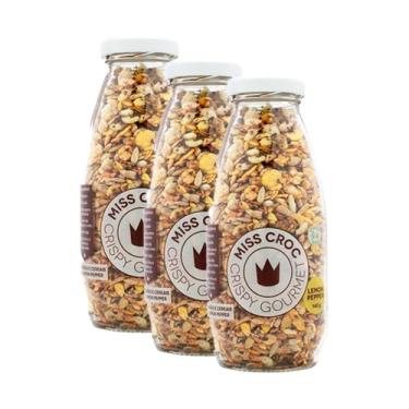Imagem de Kit 3X: Granola Crispy Lemon Pepper Garrafa Miss Croc 130g