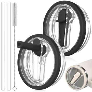 Imagem de ANTAND Pacote com 2 tampas à prova de vazamento para Stanley H2.0 Quencher de 850 g, tampa de canudo sem derramamento, substituição para acessórios de copo Stanley de 850 g, tampa de canudo de