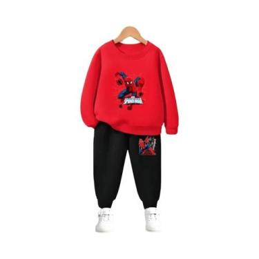 Imagem de Conjunto De Moletom E Calças Do Homem-Aranha Para Meninos, Casual De O