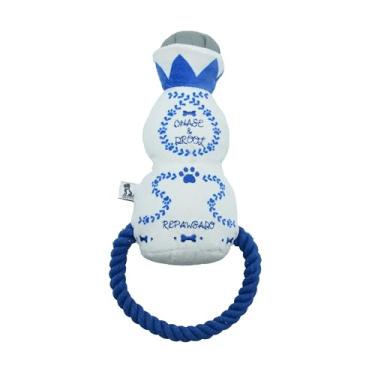 Imagem de BAMLA Pets Chase & Drool Tequila Brinquedo engraçado para cães - Paródia de pelúcia multicamada camada interna de malha estridente enrugada corda de nylon resistente