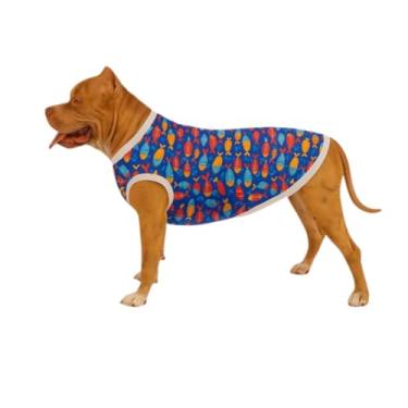 Imagem de Roupa de Cachorro Grande Unissex DRY Fit UV Estampa de Peixes (G1-14 a 19,9Kg)