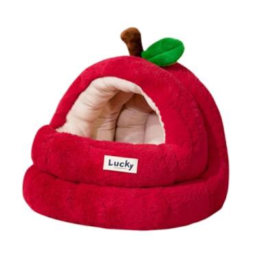 Imagem de ＡＷＨＡＯ Cama para Gato, Cama para Cachorro Pequeno, Cama de Pelúcia Macia, Portátil, Feita à Mão, Toca para Filhotes, Camas para Animais de Estimação, Casinha, L