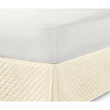 Imagem de Saia Para Cama Box Casal Queen Size Matelada Microfibra - RT, PALHA