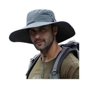 Imagem de Chapéu Panamá Masculino De Verão Respirável Em Malha Anti-UV Para Pesc