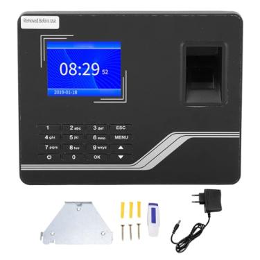 Imagem de Diydeg Relógio de Ponto de Impressão Digital Biométrico, Máquina de Atendimento Com Senha Perfurada Com Display LCD de 2,8 Polegadas para Local de Trabalho de Negócios, Fábrica, Hotel, (plugue da ue)