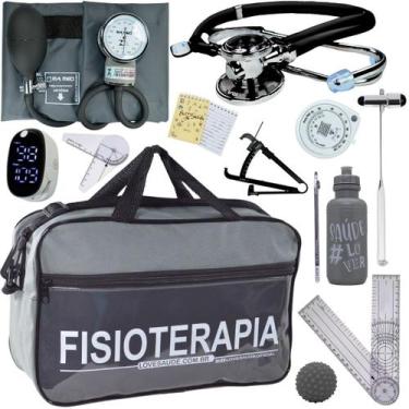 Imagem de Kit Bolsa Fisioterapia Acadêmico Goniômetro Martelo Buck Fita Antropom