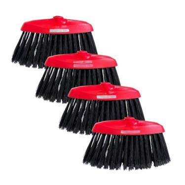 Imagem de Kit com 4 Vassouras Multiuso - Direto da Fábrica, Práticas para Limpeza Doméstica, Casa, Apartamento e Escritório, Utensílios Duráveis e Eficientes (kit c/4 vassouras)