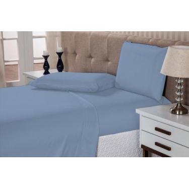 Imagem de Jogo de cama casal 4 peças veste cama box 2 fronhas lençol 2,20x2,40 b