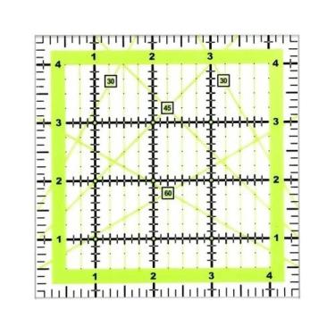Imagem de Régua De Quilting Quadrada Para Corte De Tecido Em Patchwork, Acrílico