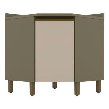 Imagem de Balcão De Cozinha évelin Canto Obliquo Duna Cristal - Henn