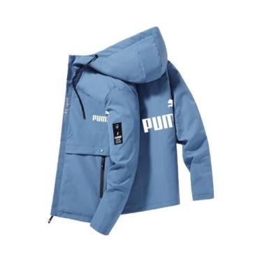 Imagem de Jaqueta Masculina Corta-Vento Com Capuz Para Outono/Inverno, Casual, L