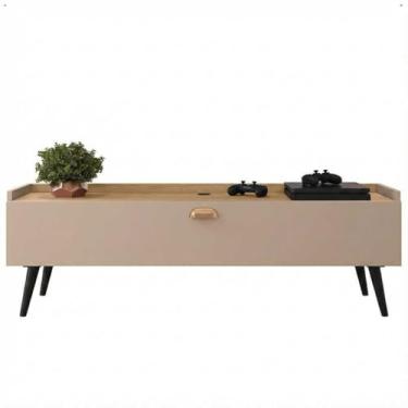 Imagem de Rack Para Sala Tv 90 cm Home Decoração Sala Quarto nicho 1 Porta Pes 27 cm (Fendi/Hanover)