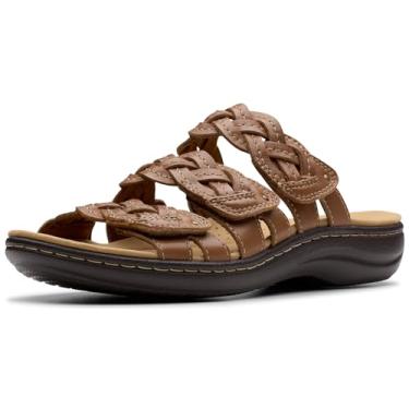 Imagem de Clarks Sandálias femininas Laurieann Rio, Couro bronzeado, 10 Wide