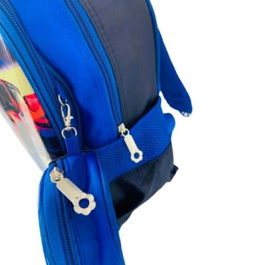 Imagem de Kit Mochila Infantil Meninos Com Rodinhas Carros Escolar Estojo Lancheira Térmica Bolsa Carrinho Impermeavel Completa