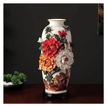 Imagem de SGeneE Vaso de cerâmica, vaso de flores secas moderno, vaso decorativo feito à mão para sala de estar, peça central, fazenda, cozinha, mesa de jantar, escritório, quarto, presente de casamento (56 x