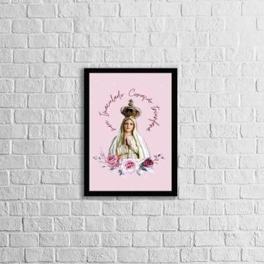 Imagem de Quadro Meu Imaculado Coração Triunfará 33X24Cm Moldura Preta - Quadros