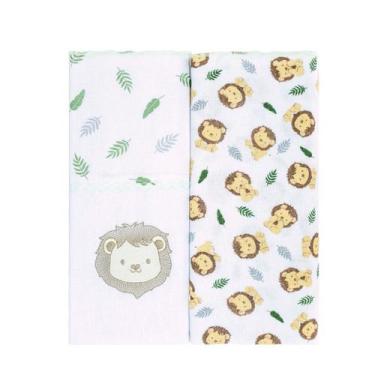 Imagem de Kit Manta Flanelado para bebê 2 unidades Bublim, Rei da Selva