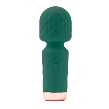 Imagem de Mini Varinha Mágica Massageador Pessoal Recarregável com 10 Modos de Vibração em Silicone Macio - Estimulador Ergonômico e Resistente à Água