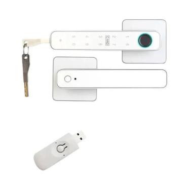 Imagem de Fechadura Digital Inteligente Com Teclado, Impressão Digital E Cartão 