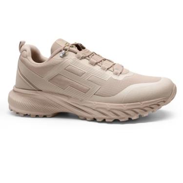 Imagem de FREE SOLDIER Tênis tático masculino para trilha, corrida, trilha, caminhada, caminhada, caminhada, academia, mochilão, tênis esportivo, Bege, 37